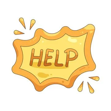 Help chat bubble Иллюстрация