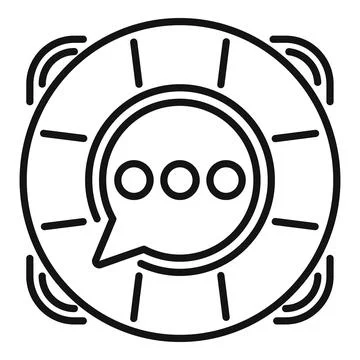 Help chat support icon outline vector. Professional tech Stockillustratie