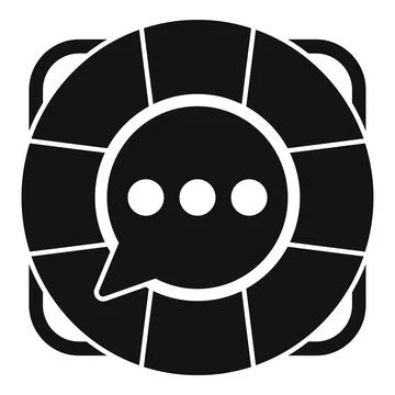 Help chat support icon simple vector. Professional tech Stockillustratie