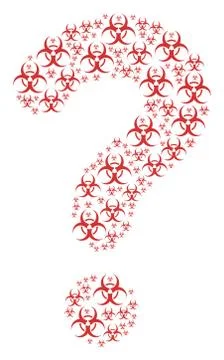 Help Collage of Biohazard Icons Stock Illustration