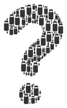 Help Collage of Bottle Icons Stock Illustration