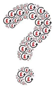 Help Collage of Chargeback Pound Icons Ilustración de archivo