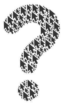 Help Collage of Cursor Arrow Icons Illustrazione stock