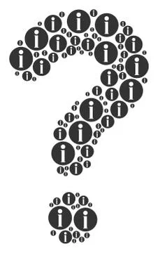 Help Collage of Info Icons 스톡 일러스트
