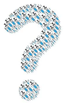 Help Collage of Syringe Icons Stock Illustration