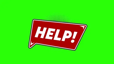 HELP Comic speech bubble animation. Pop art style motion element Stock Footage 306296060