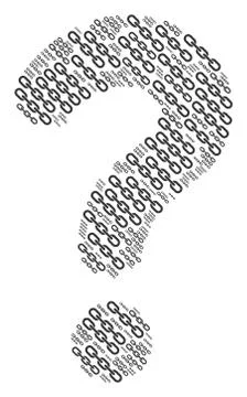 Help Composition of Chain Icons Stock Illustration