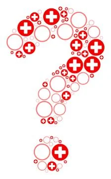 Help Composition of Pharmacy Icons Stock Illustration