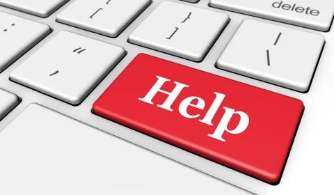 Help Computer Button Stock Illustration