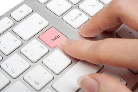 Help with computer Stock Photos