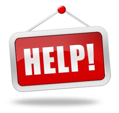 Help concept  3d illustration Illustrazione stock