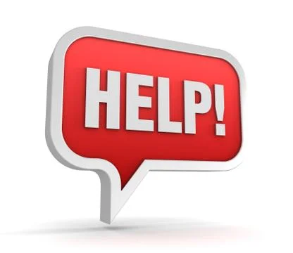 Help concept 3d illustration Ilustração Stock