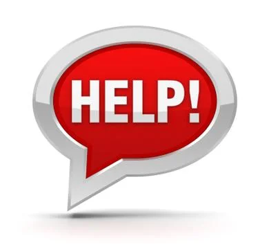 Help concept 3d illustration Stock Illustration