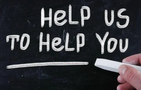 Help concept Stockfoto's