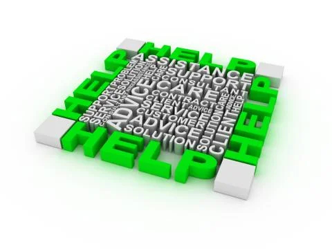 Help concept words Stock Illustration