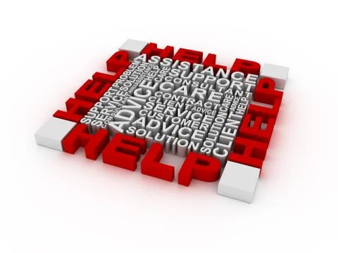 Help concept words Stock Illustration