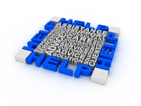 Help concept words Stock Illustration