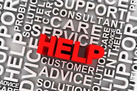 Help concept words Stock Illustration