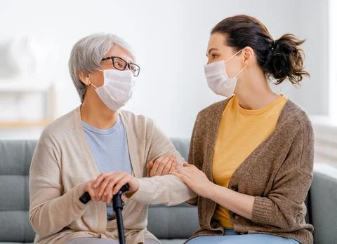 Help for the convalescent. Stock Photos