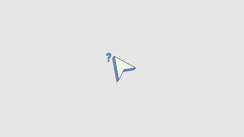 Help cursor pointer neubrutalism UI element animation Stock Footage 337540668