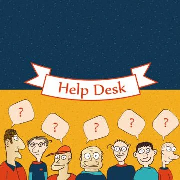 Help desk board Stock Illustration