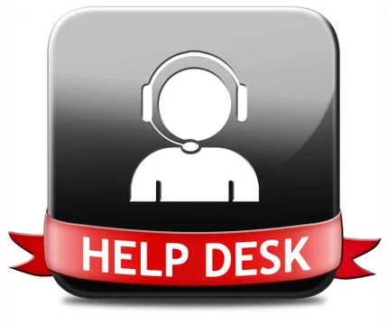 Help desk button Stock Illustration
