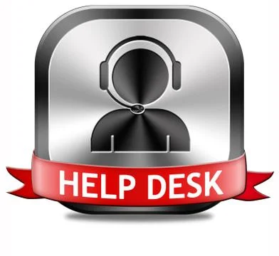 Help desk button Stock Illustration
