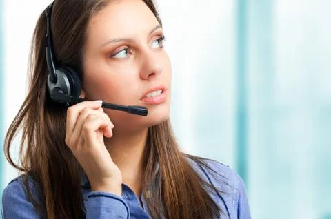 Help desk. Call center operator Stock Photos