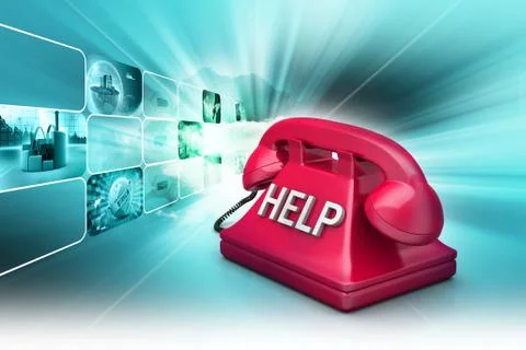 Help desk concept Stock Illustration