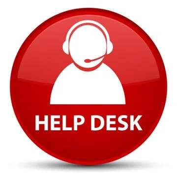 Help desk (customer care icon) special red round button Stock Illustration