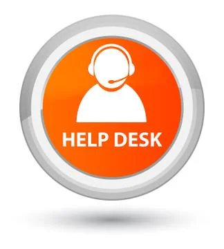Help desk (customer care icon) prime orange round button Illustrazione stock