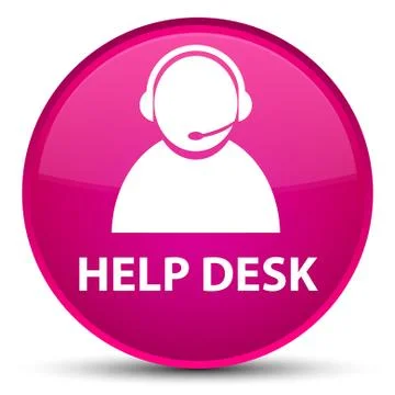 Help desk (customer care icon) special pink round button Stock Illustration
