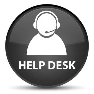 Help desk (customer care icon) special black round button Stock Illustration