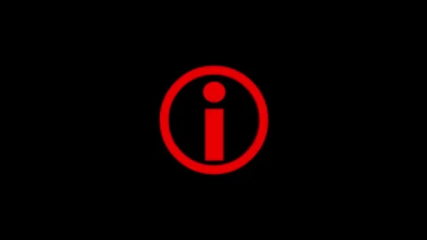 Help desk i icon 3d animation.information sign icon 3d on black background. Stock Footage 304255001
