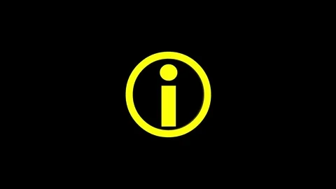 Help desk i icon 3d animation.information sign icon 3d on black background. Stock Footage 304255006