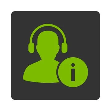 Help Desk Icon from Commerce Buttons OverColor Set Stock Illustration