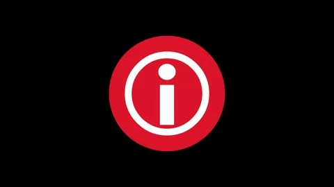 Help desk icon red color simple shape circle animation black background Video stock 279098323