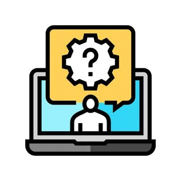 Help desk information color icon vector illustration Illustrazione stock