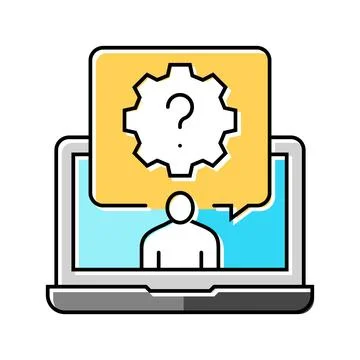 Help desk information color icon vector illustration 스톡 일러스트