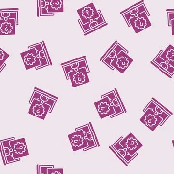 Help desk information glyph seamless pattern Stock Illustration