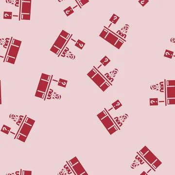 Help desk information glyph vector seamless pattern Stock Illustration