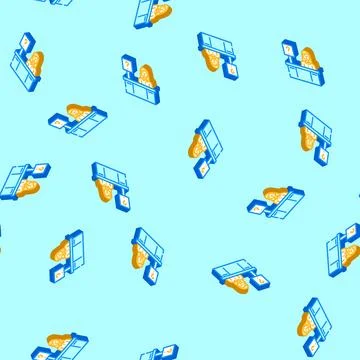 Help desk information isometric icon seamless pattern Stock Illustration