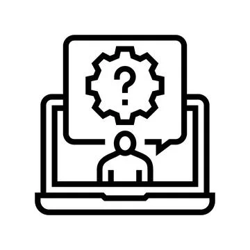 Help desk information line icon vector illustration Stock Illustration