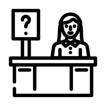 Help desk information line icon vector illustration 스톡 일러스트