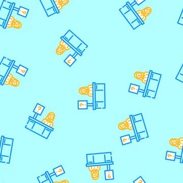 Help desk information vector seamless pattern Illustrazione stock