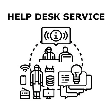 Help desk service with customer support vector illustration Stock Illustration