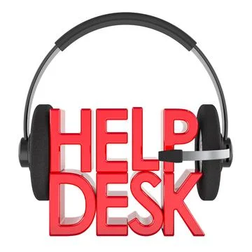 Help desk, support service, call center concept. 3D rendering Stock Illustration