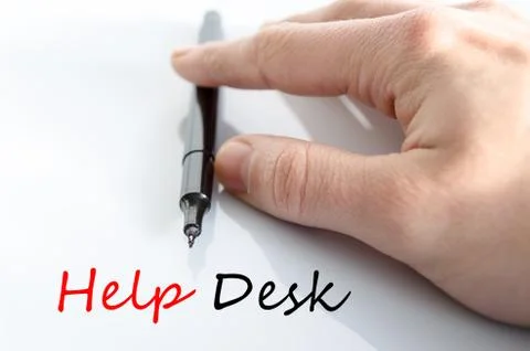 Help desk text concept Stock Photos