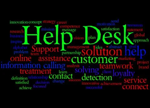 Help Desk, word cloud concept Stock Illustration