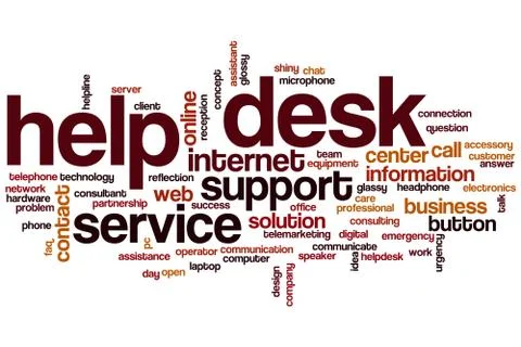 Help desk word cloud イラスト素材